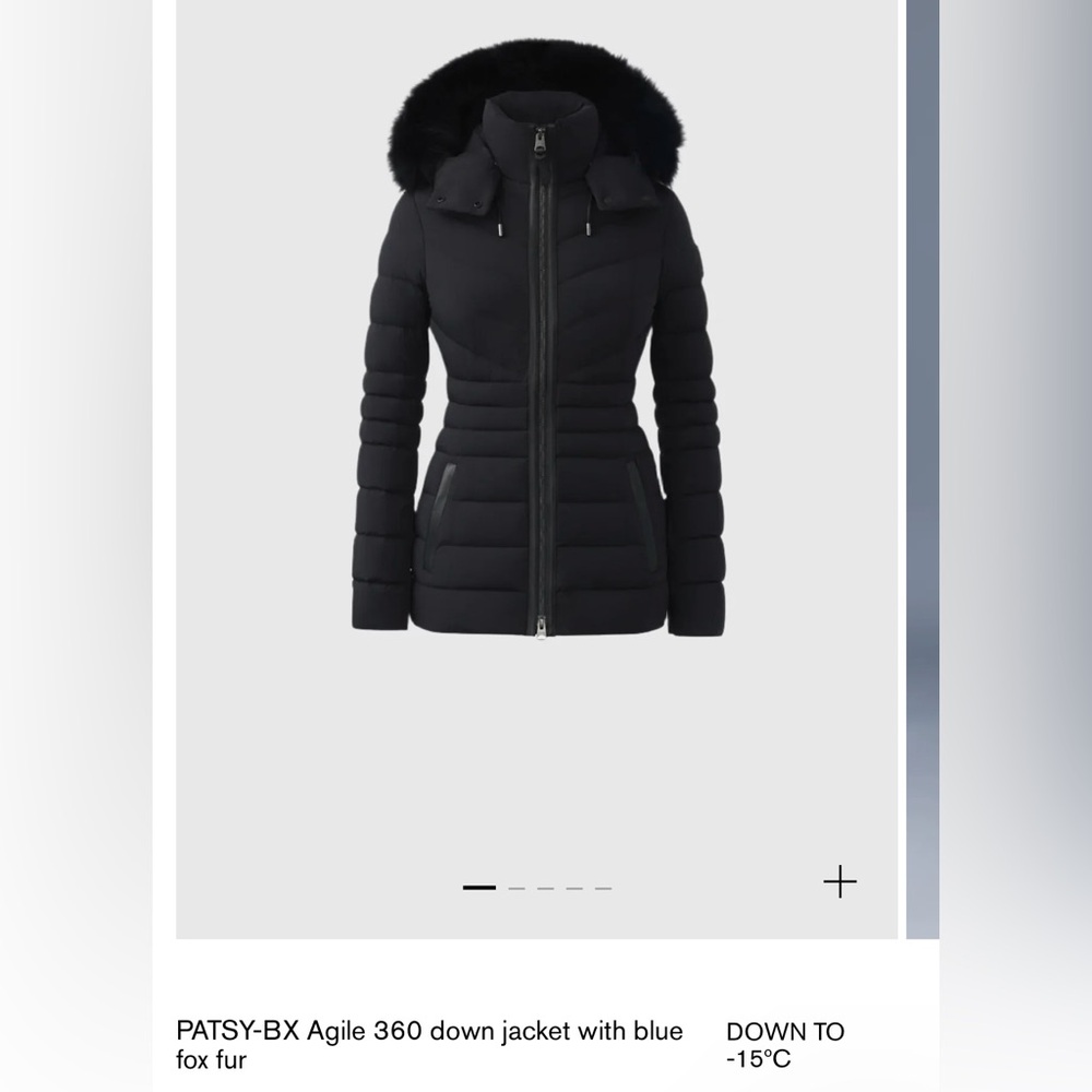 Mackage Patsy Agile with blue fox fur